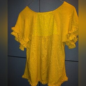 Umgee Small Ladies Mustard  Yellow Shirt